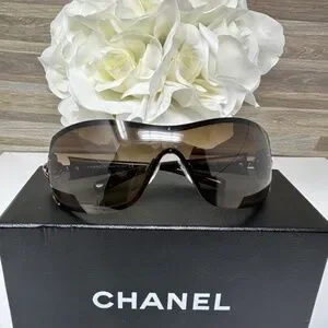 【美品】CHANEL sunglasses coco camellia y2k Chanel Camellia Coco Mark Sunglasses Pink WS9798 – NUIR VINTAGE